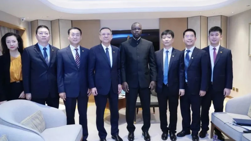 Ni Zhen Meets with Senegalese Prime Minister Ousmane Sonko