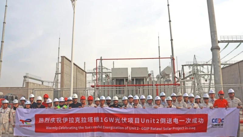 Unit 2 of the Iraq Ratawi 1GW Solar PV Project Successfully Achieves First-Time Back-feeding Power